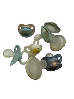 Neutral Pastel Baby Pacifier Set - Assorted Blue, Green, Cream